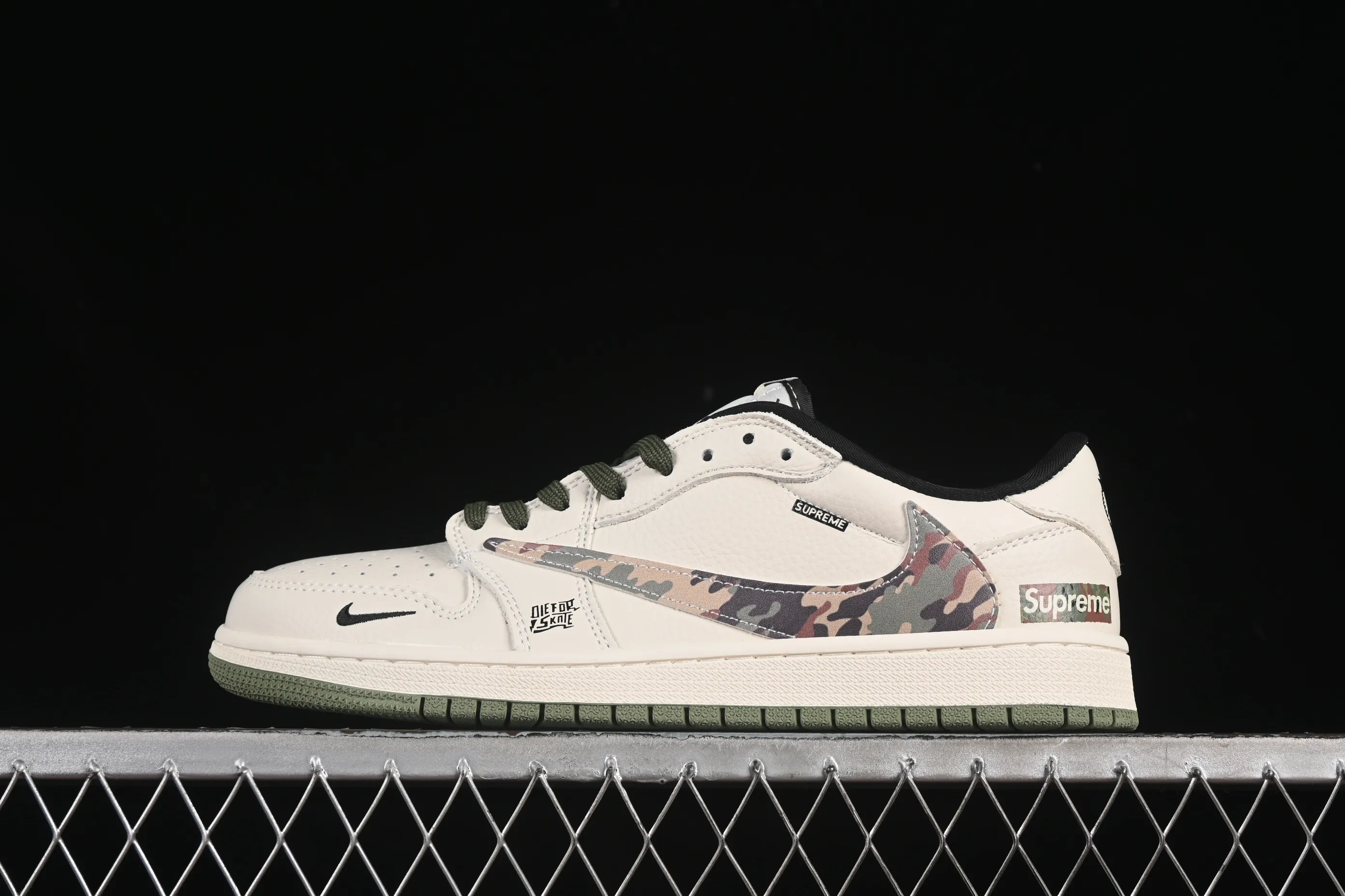 All categories Air Jordan Jordan series basketball shoes Air Jordan 1 Low High-end customized low-top sneakers Travis Scott x Fragment Design x Air Jordan 1 Low OG SP AJ1 Joe 1 Supreme joint camouflage hook low-top cultural casual sneakers XS2024-046